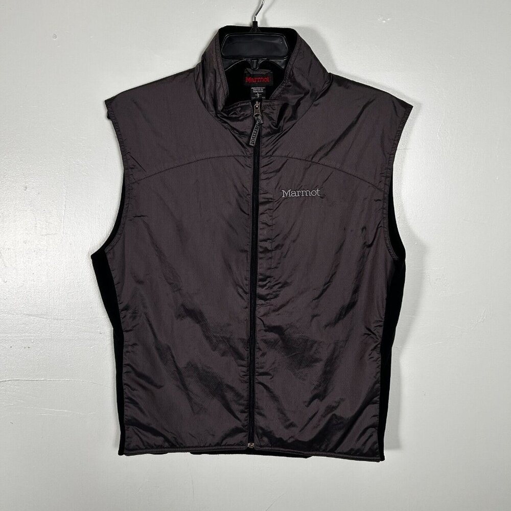 Marmot Jacket Womens Large Black Outdoor Hiking SoftShell Full Zip Vest